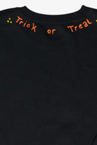 Handmade "Trick or Treat" Puff Paint Vintage Halloween Sweatshirt (2000s)