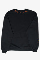 Handmade "Trick or Treat" Puff Paint Vintage Halloween Sweatshirt (2000s)