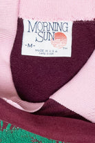 Morning Sun Maroon Flower Field Vintage Sweatshirt (1990s)