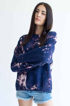 Navy Splatter Bleached Vintage Sweatshirt