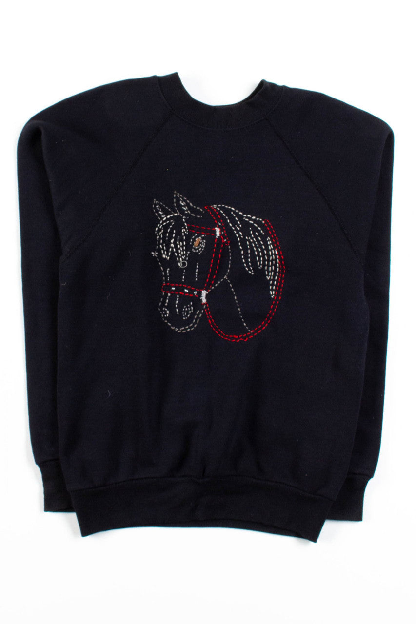 Stitched Horse Head Sweatshirt