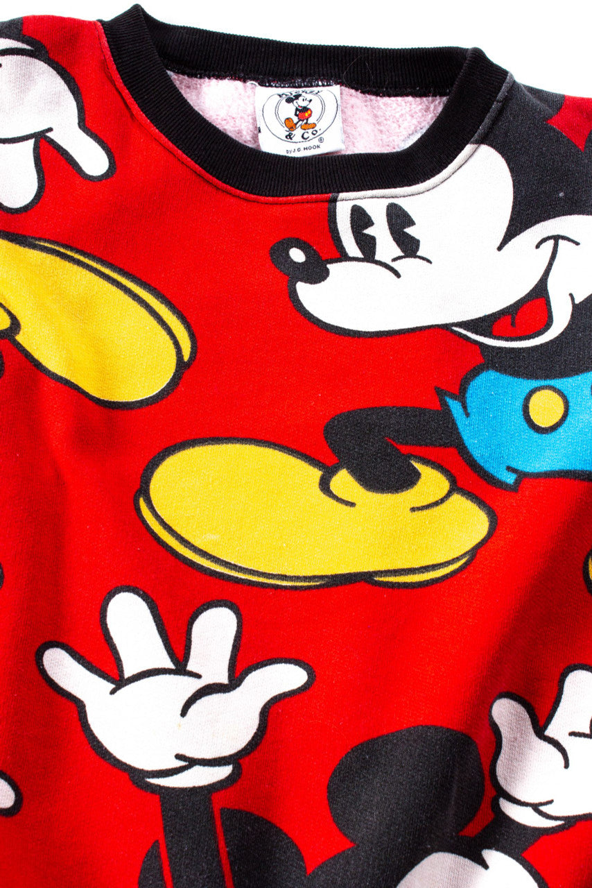 Vintage Allover Graphic Mickey Mouse Sweatshirt
