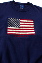 America Embroidered Flag Sweatshirt