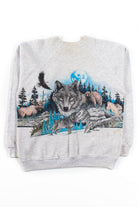 Vintage Michigan Wilderness Allover Graphic Sweatshirt