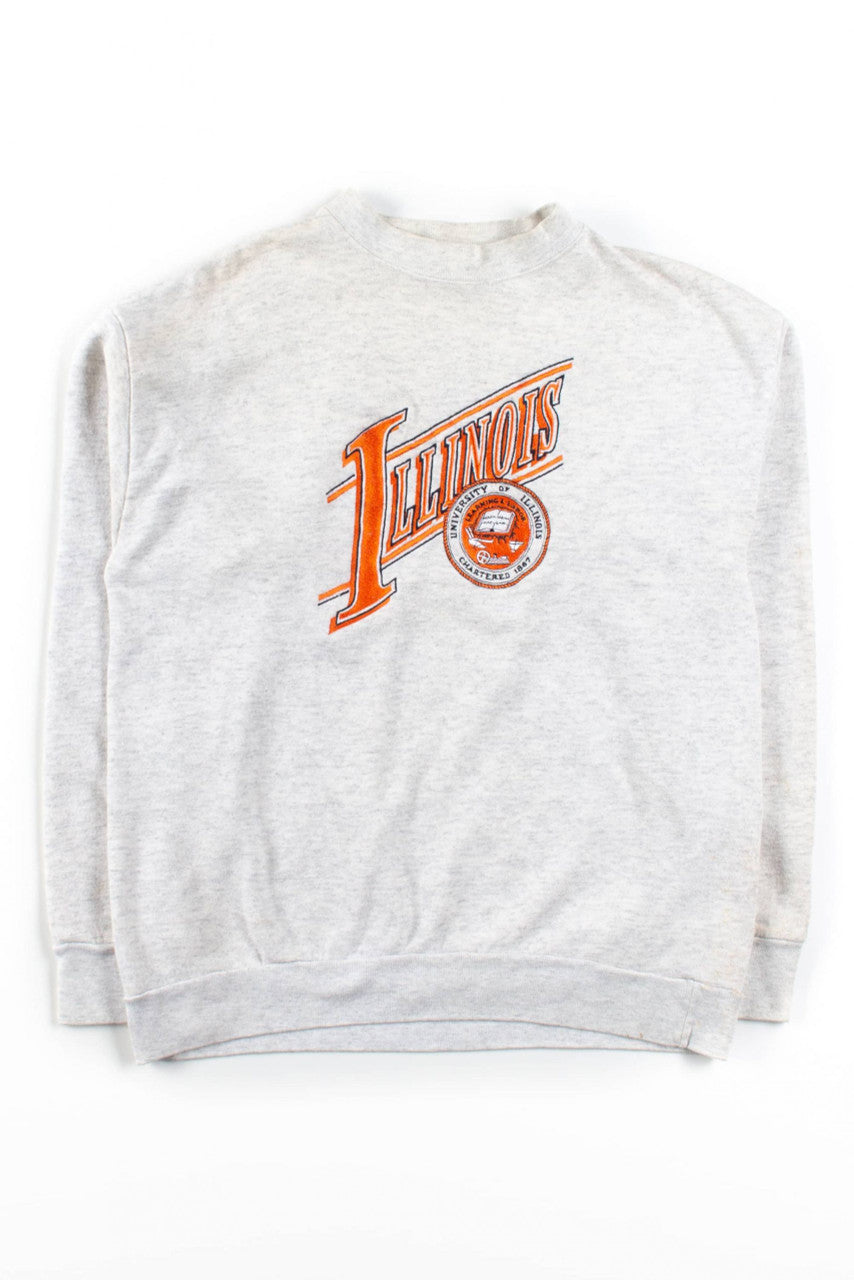 Vintage University Of Illinois Embroidered Seal Sweatshirt