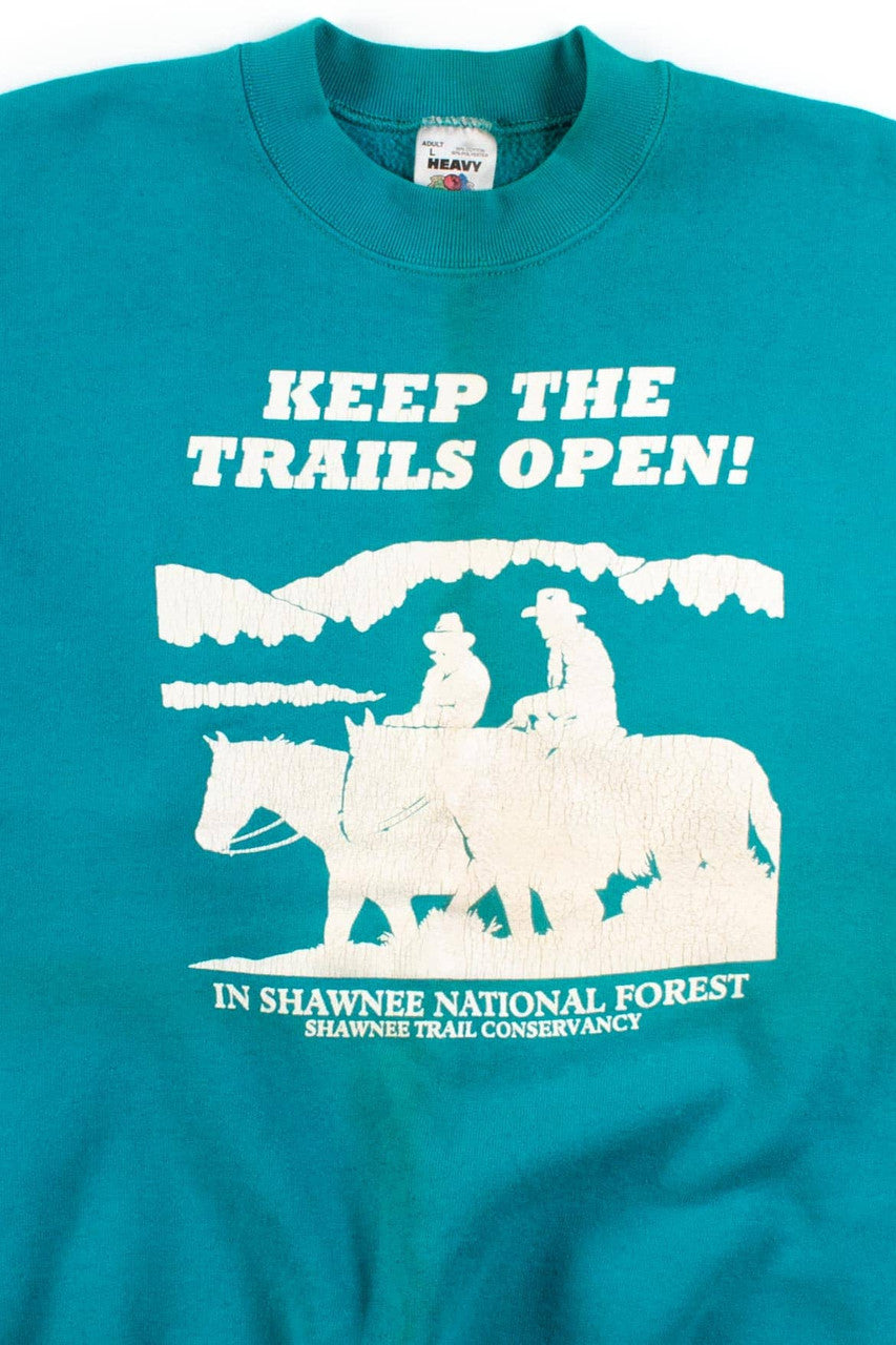Keep The Trails Open! Vintage Sweatshirt
