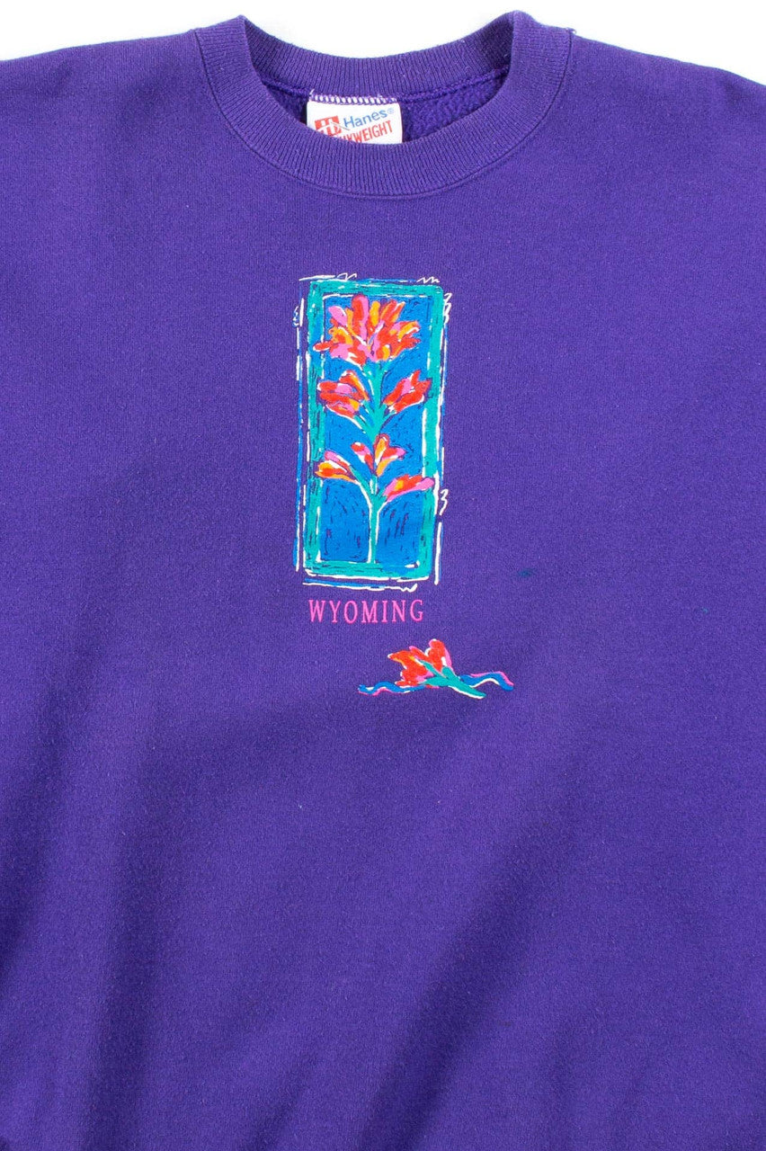 Vintage Wyoming Flowers Sweatshirt