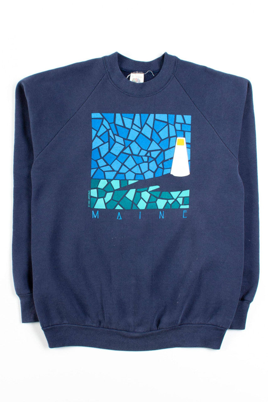 Vintage Maine Mosaic Sweatshirt (1989)