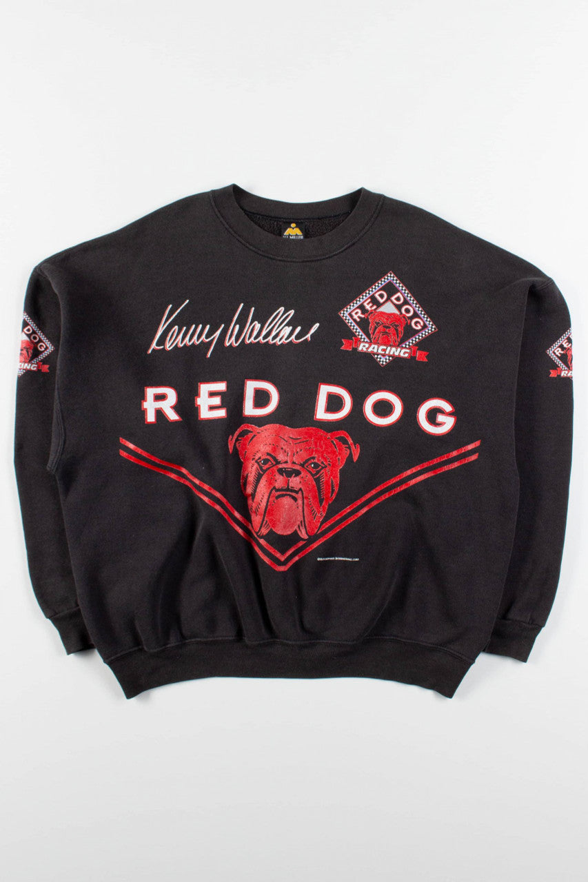 Vintage Kenny Wallace Red Dog Racing Sweatshirt (1990s)