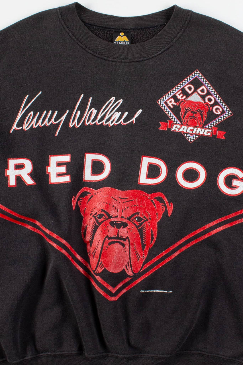 Vintage Kenny Wallace Red Dog Racing Sweatshirt (1990s)