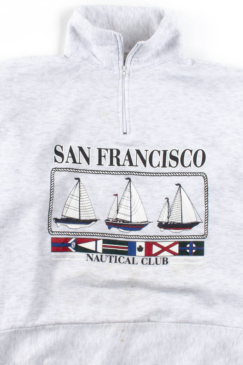 San Francisco Nautical Club Quarter Zip Sweatshirt