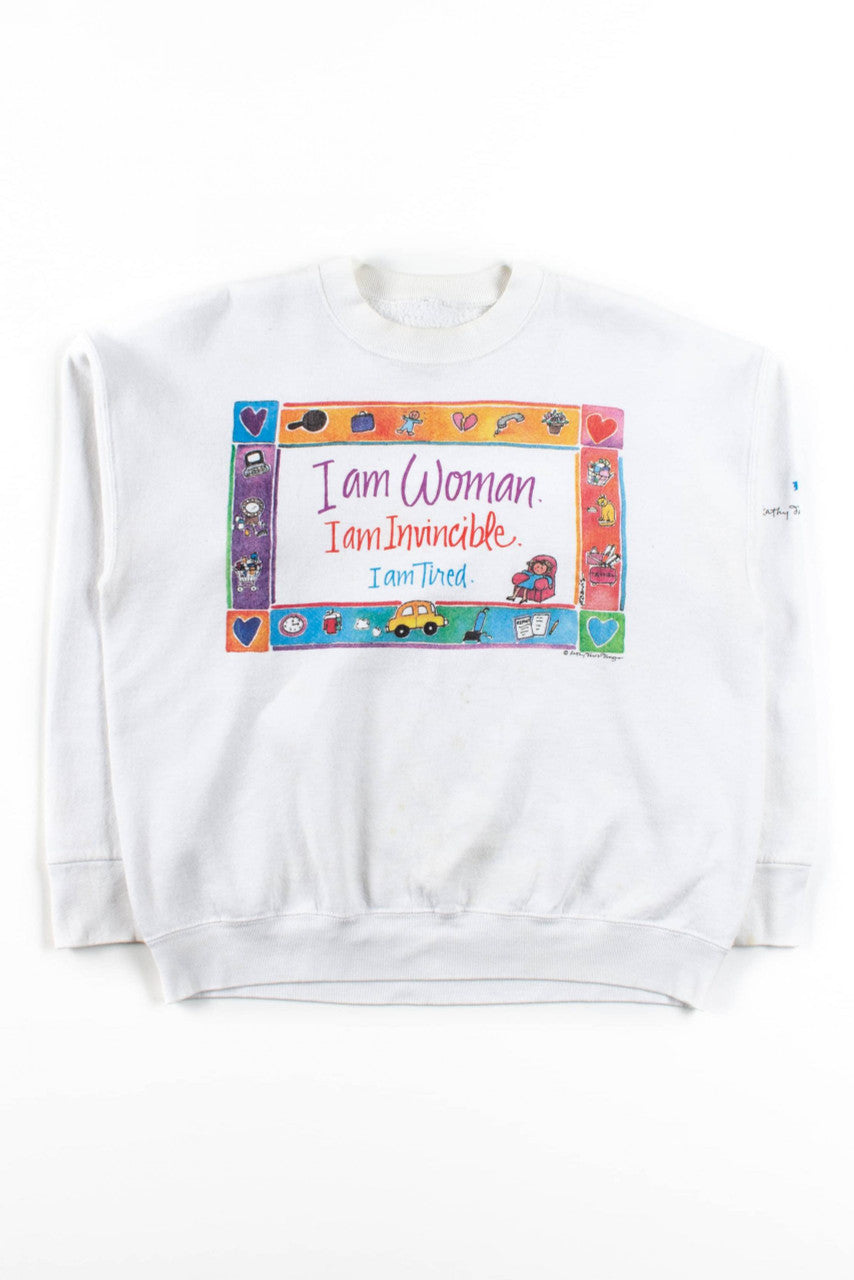 I Am Woman Vintage Sweatshirt