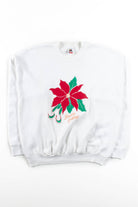 Vintage Season's Greetings Poinsettia Sweatshirt