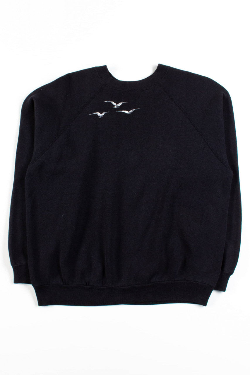 Vintage Painted Seagulls Sweatshirt
