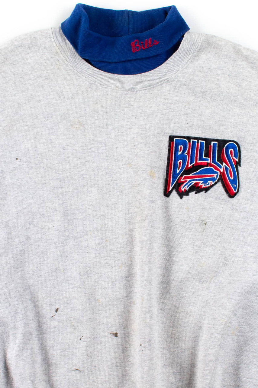 Vintage 4XL Buffalo Bills Turtleneck Sweatshirt