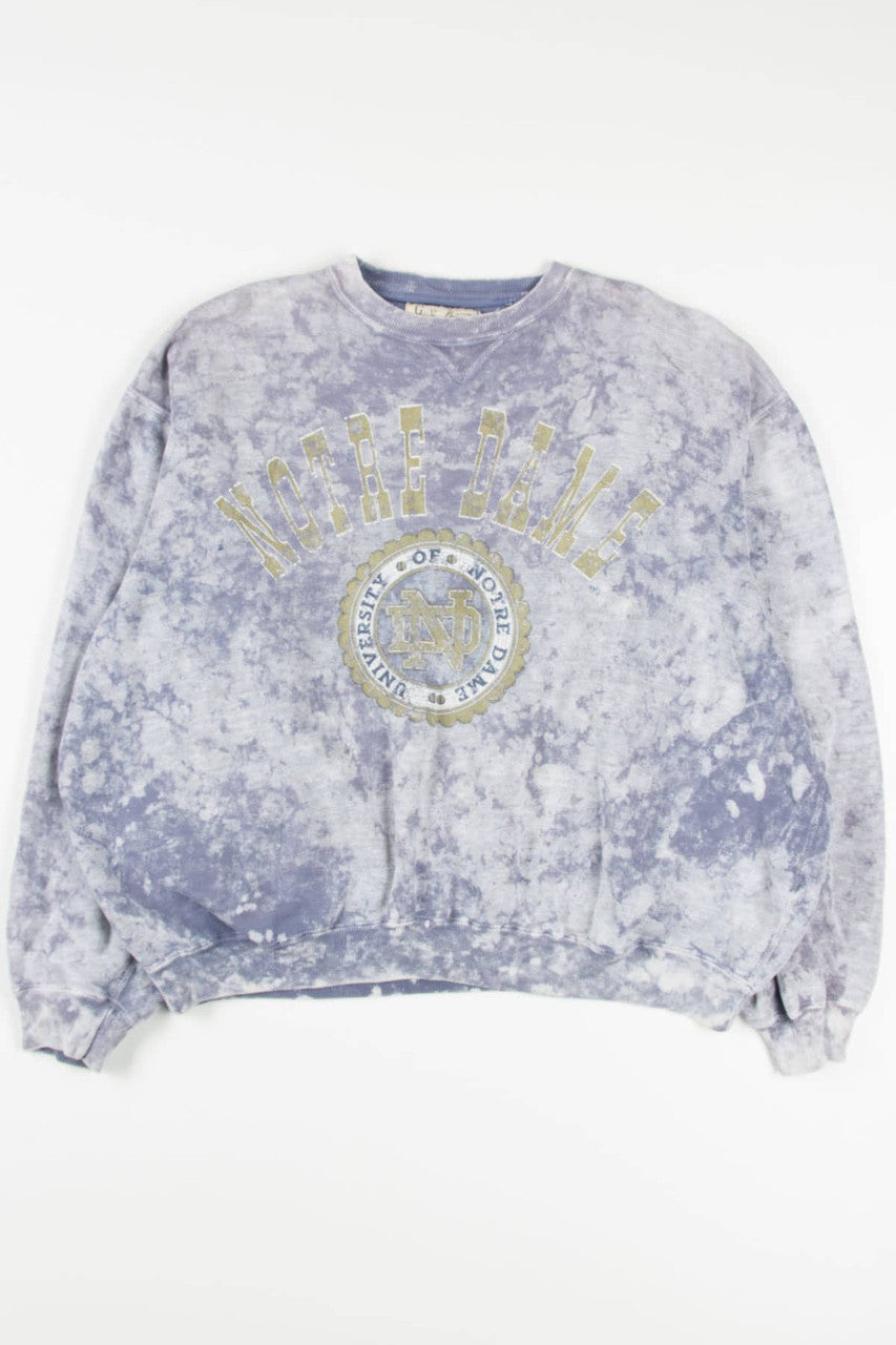 Vintage University of Notre Dame Acid Washed Sweatshirt