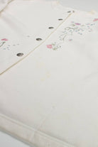 Embossed Floral Button Up Sweatshirt
