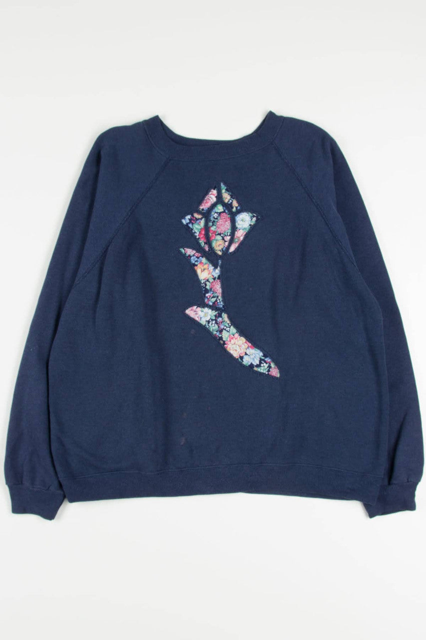 Floral Inset Sweatshirt