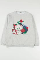 Kitten in The Roses Sweatshirt