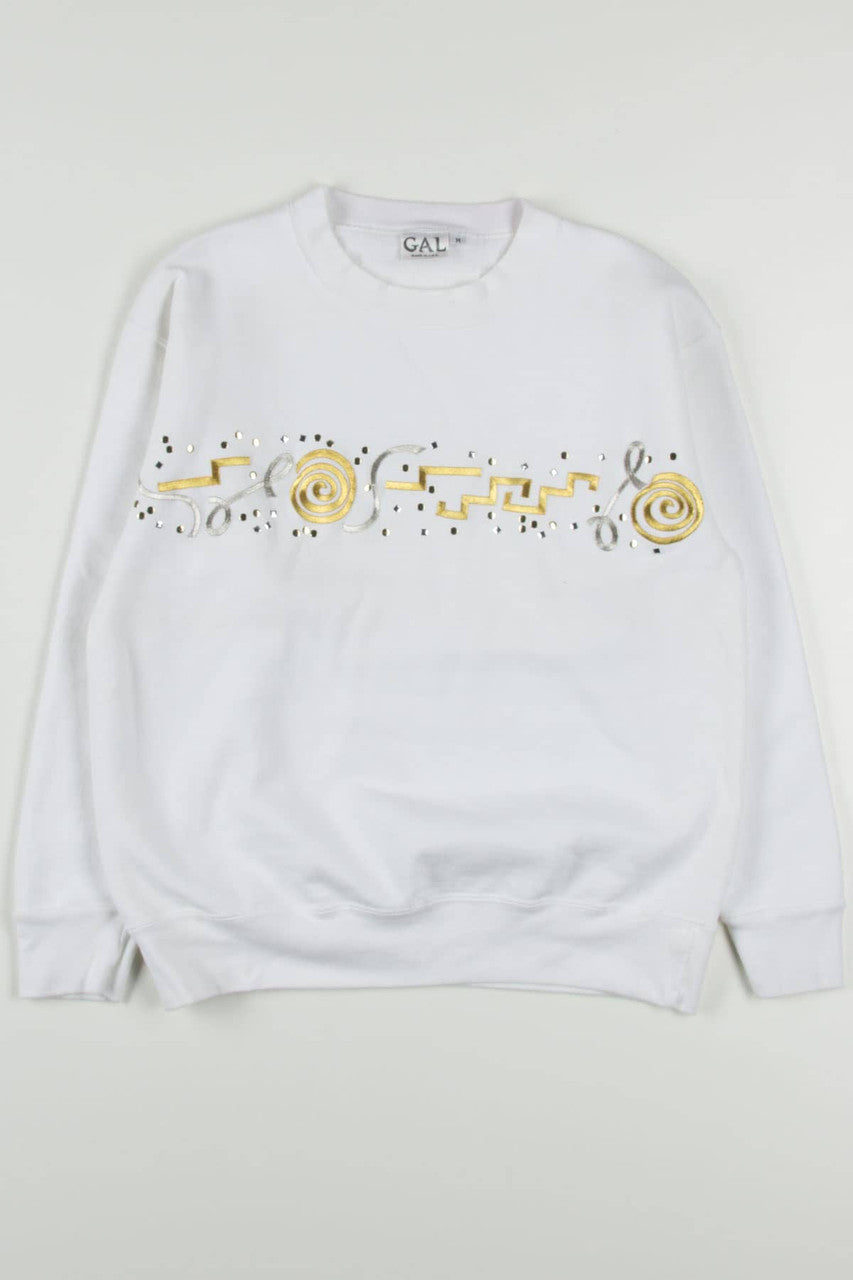Vintage Embroidered Confetti Sweatshirt