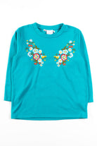 Vintage Embroidered Floral Sweatshirt