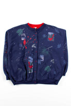 Vintage Cardinals In Winter Button Up Sweatshirt