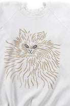 Vintage Fluffy Glitter Cat Sweatshirt