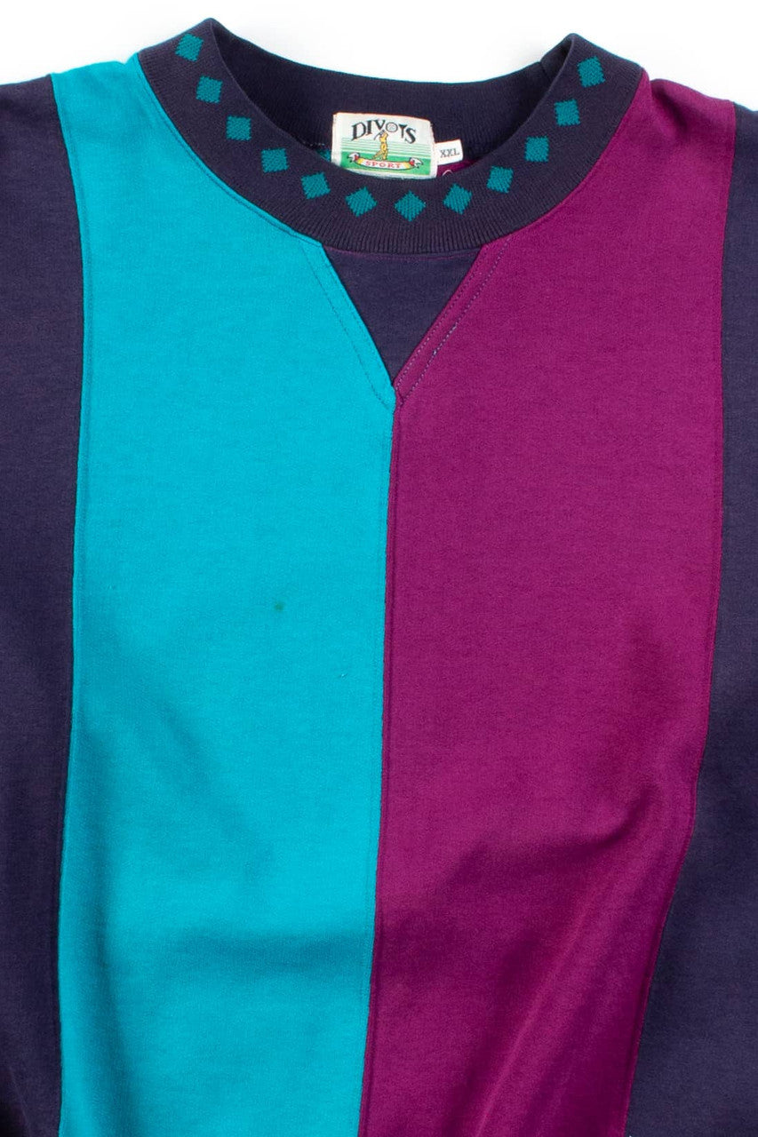 Vintage Color Block Golf Pocket Sweatshirt