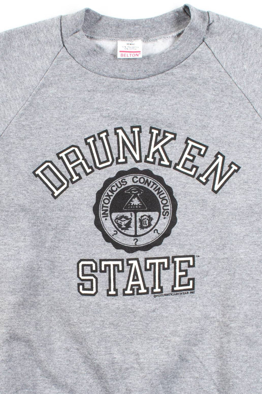 Deadstock Novelty Drunken State Sweatshirt (1982)