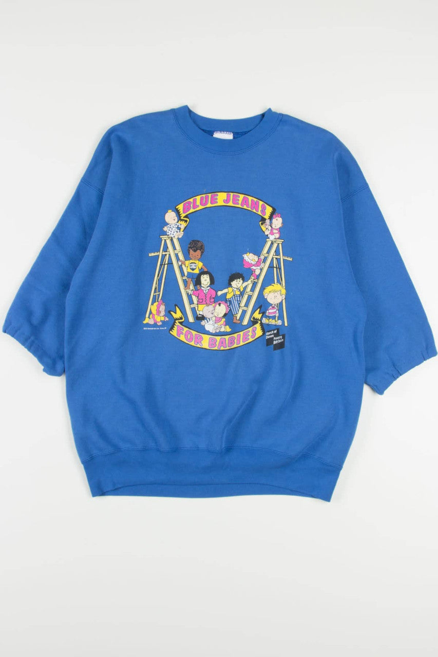 Vintage Blue Jeans For Babies March Of Dimes Sweatshirt