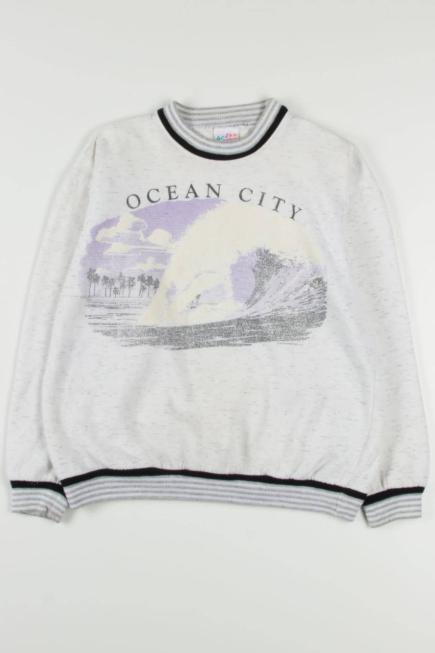Ocean City Knit Collar Sweatshirt
