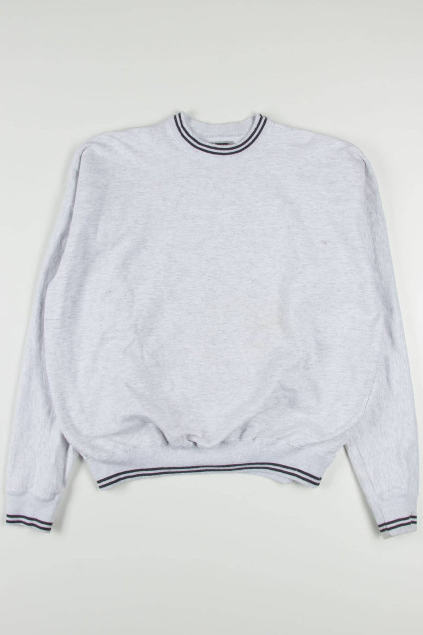 Blank Grey Knit Collar Sweatshirt