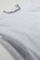 Blank Grey Knit Collar Sweatshirt