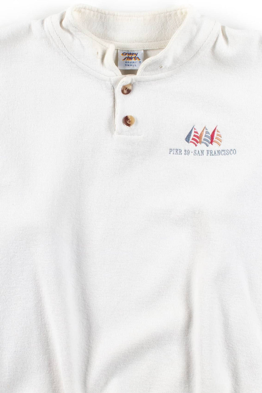 Vintage Pier 39 San Francisco Henley Sweatshirt