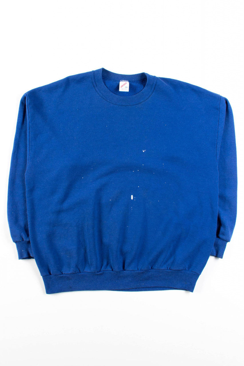 Blue Paint Spotted Oversized Vintage Sweatshirt
