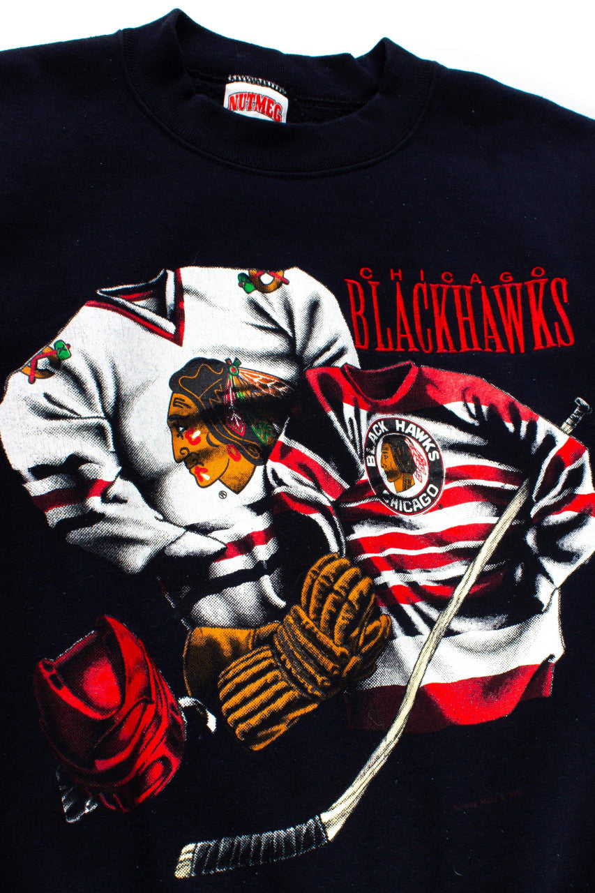 Vintage Chicago Blackhawks Uniforms Sweatshirt