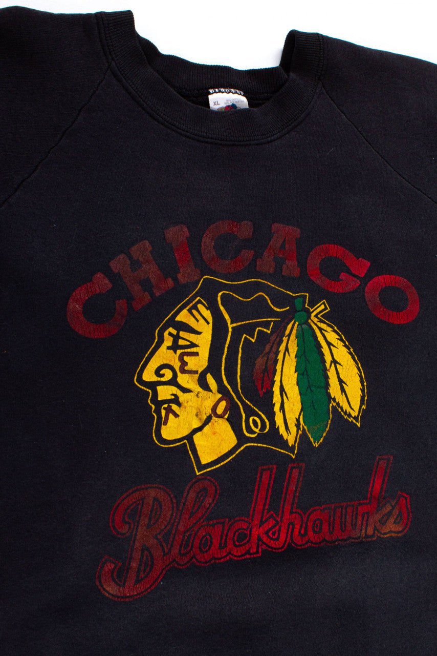 Vintage Faded Chicago Blackhawks Sweatshirt