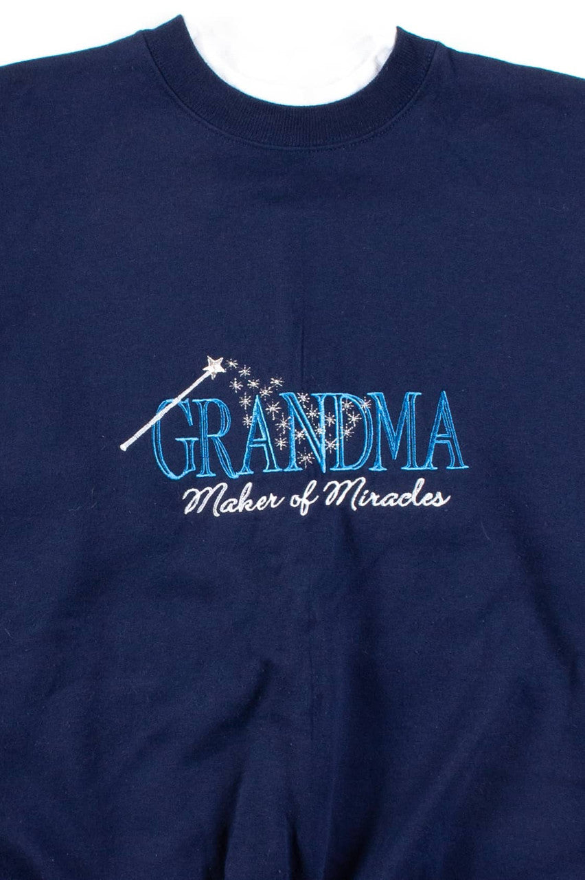 Grandma: Maker Of Miracles Vintage Sweatshirt