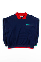 Vintage Navy Collared Sweatshirt