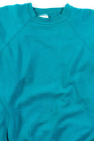 Vintage Plain Teal Raglan Sweatshirt