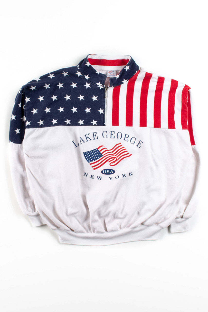 Vintage Lake George Quarter Zip Sweatshirt