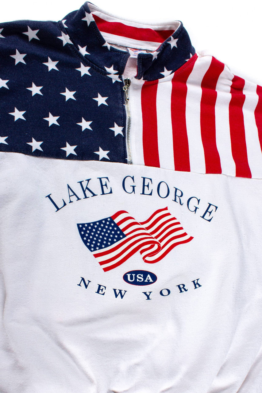 Vintage Lake George Quarter Zip Sweatshirt