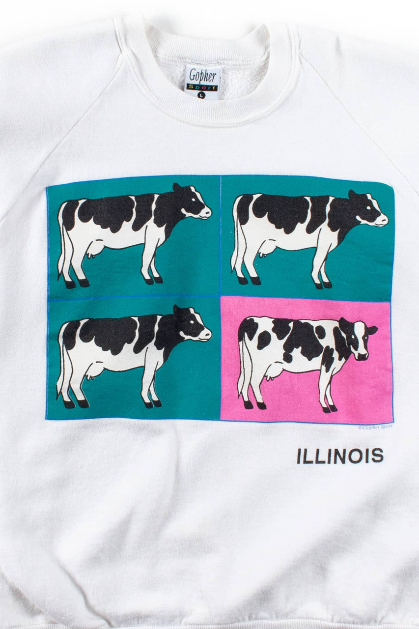 Cows Of Illinois Vintage Sweatshirt