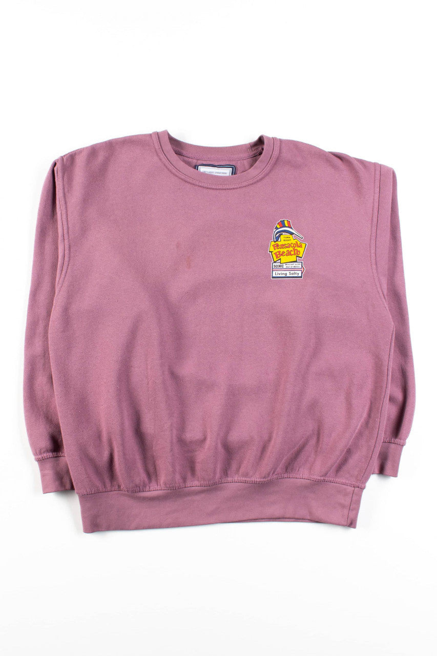 Vintage Pensacola Beach Living Salty Sweatshirt