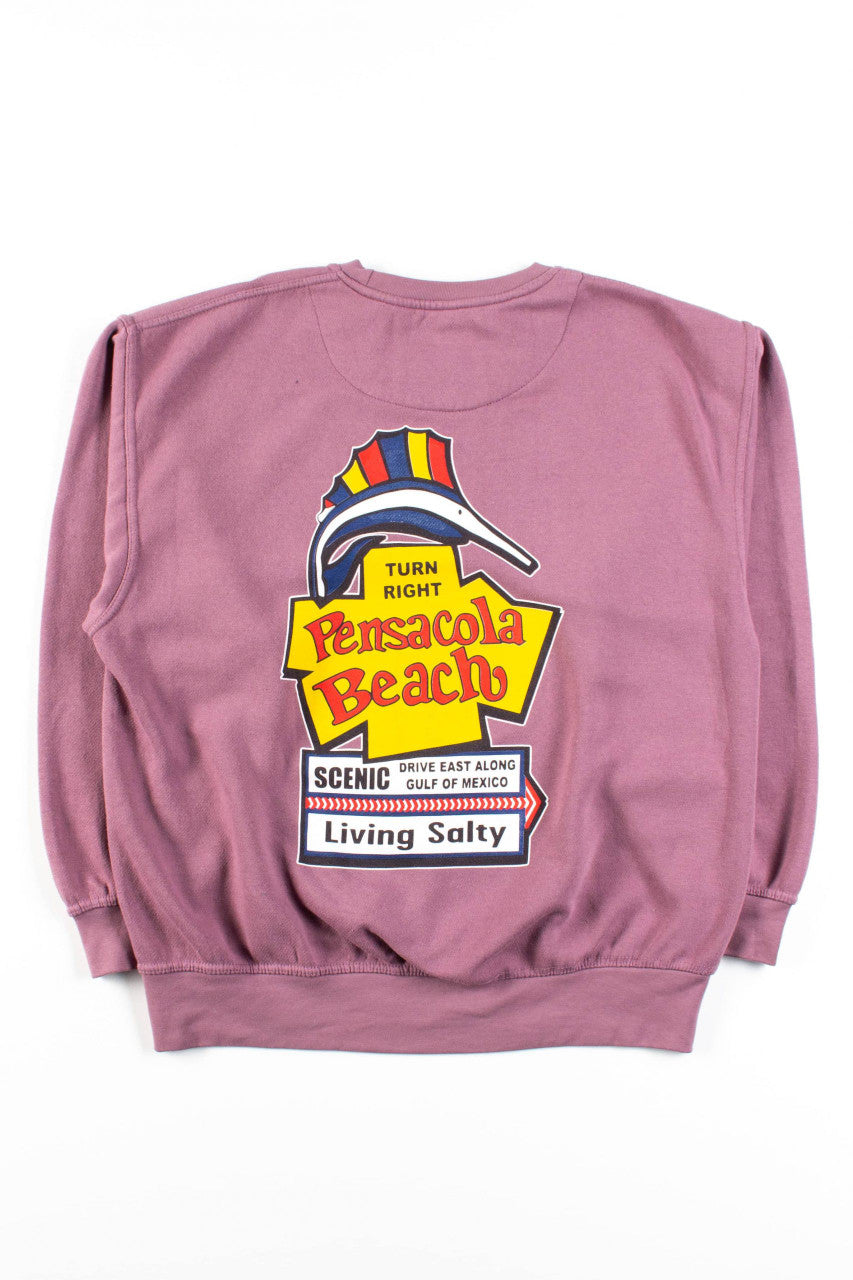 Vintage Pensacola Beach Living Salty Sweatshirt