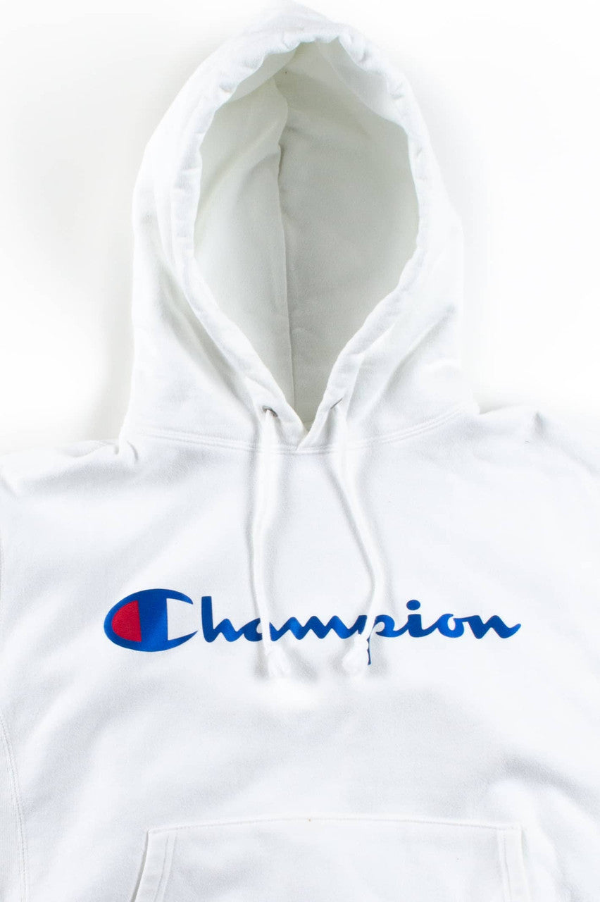 Vintage White Champion Hoodie