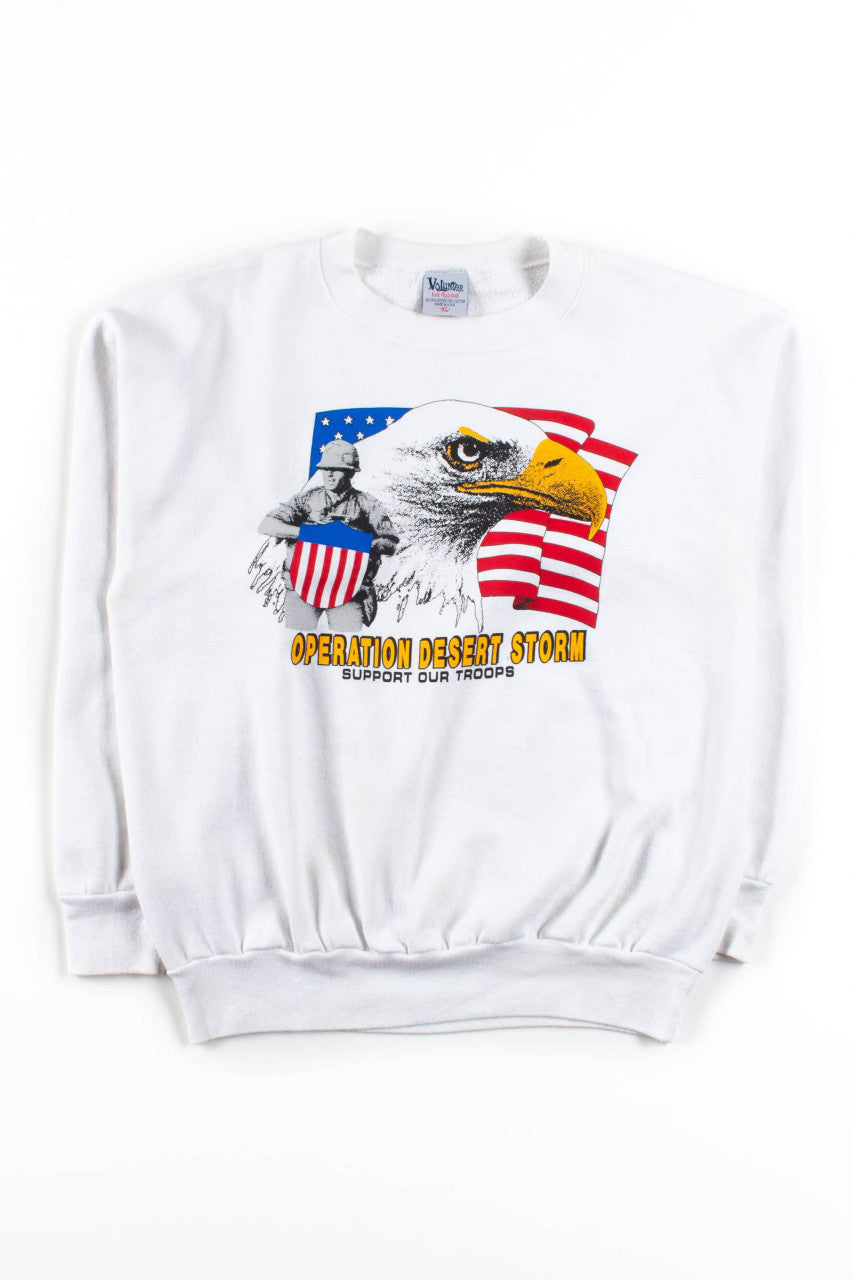 Desert Storm Support Our Troops Vintage Sweatshirt