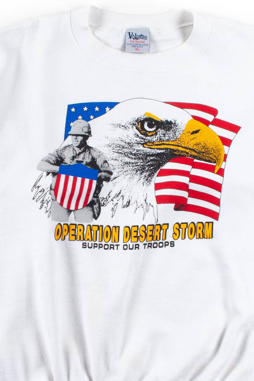 Desert Storm Support Our Troops Vintage Sweatshirt