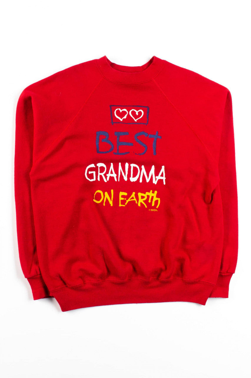 Best Grandma On Earth Vintage Sweatshirt