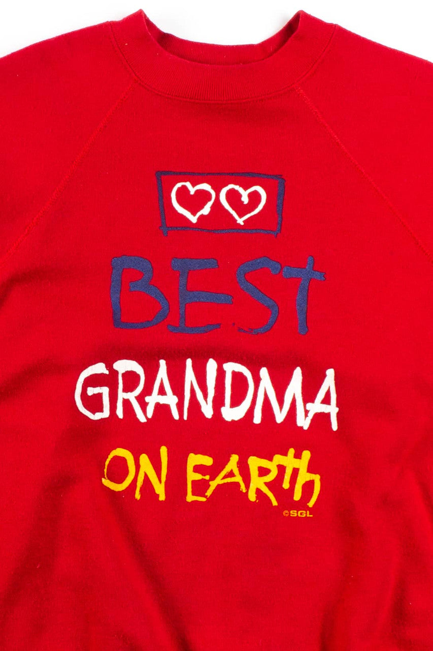 Best Grandma On Earth Vintage Sweatshirt